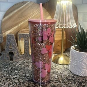 Starbucks Valentines Heart Glitter Tumbler
